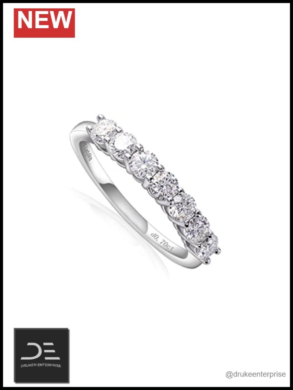 Ladylike Moissanite Wedding Band Sterling Silver Half Eternity Ring Women